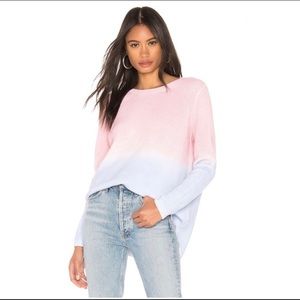 525 America Shaker Ombre Sweater In Pink Mist S